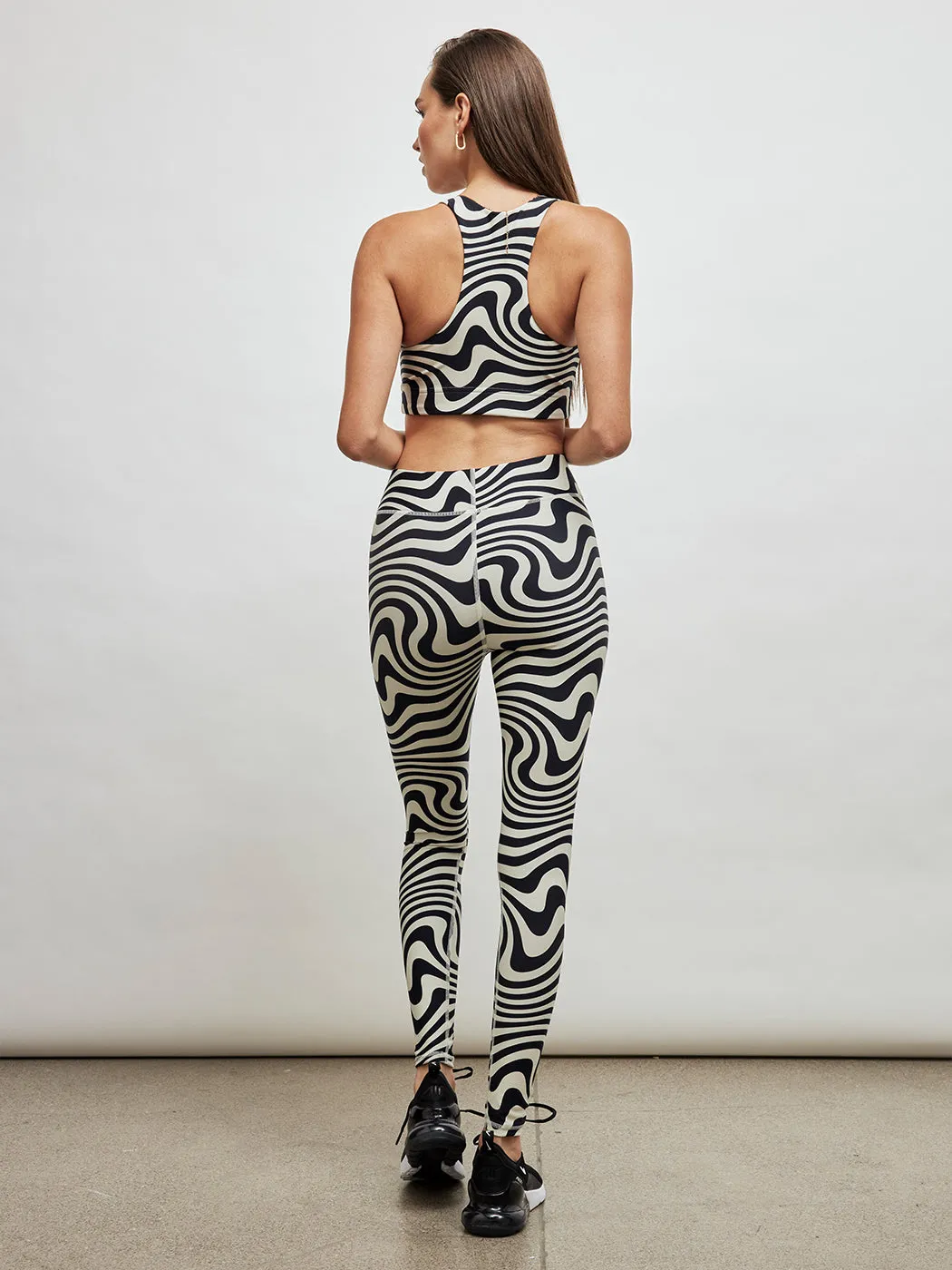 Black and White Wave Duoknit Tall Band Legging - Black And White Wave sold by Carbon38 product image thumbnail 2
