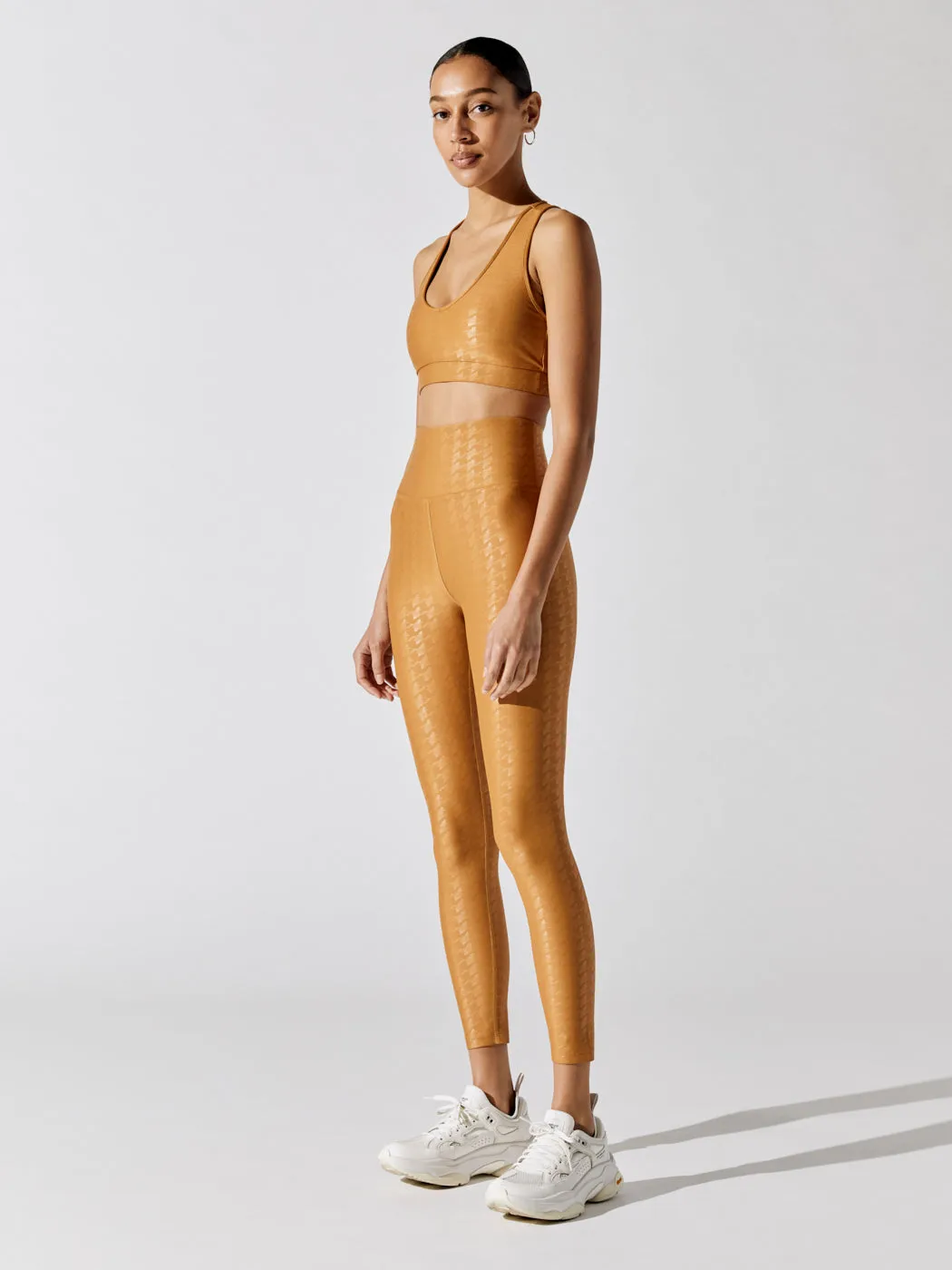 High Rise 7/8 Legging in Houndstooth Takara Shine - Brown Sugar sold by Carbon38 product image thumbnail 2