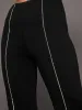 Rhinestone Front Slit Sweatpant - Black sold by Carbon38