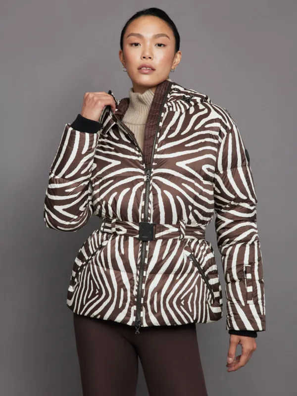 Lucca Down Ski Jacket - Allover Zebra Print made by Bogner
