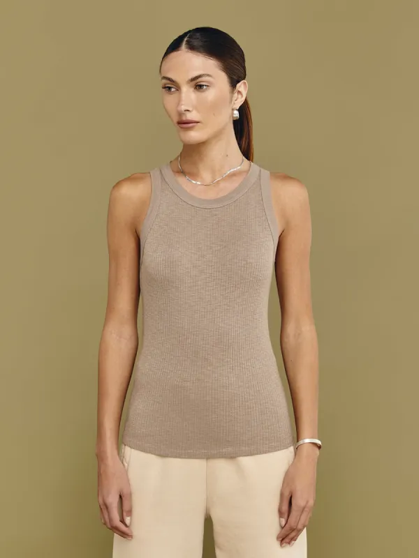 High Neck Tank - Taupe sold by Carbon38