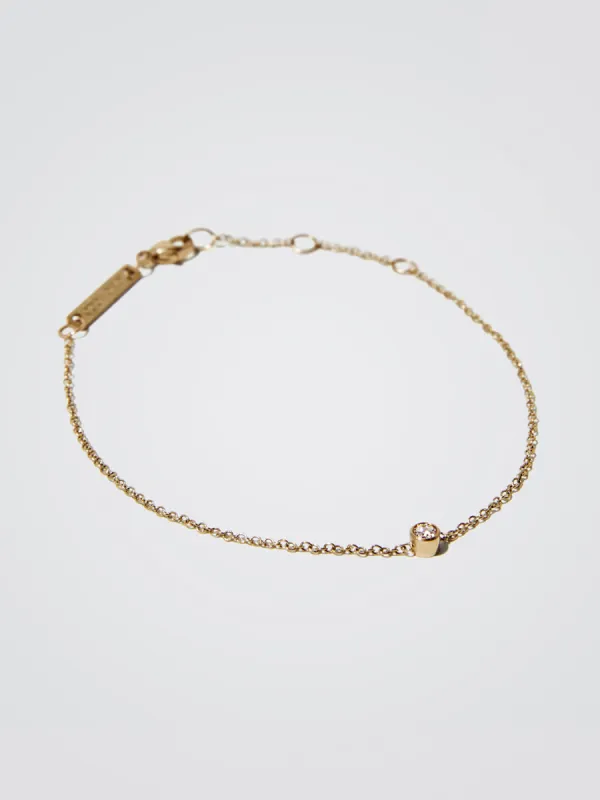 Diamond Bezel Set Bracelet - 14K Gold sold by Carbon38