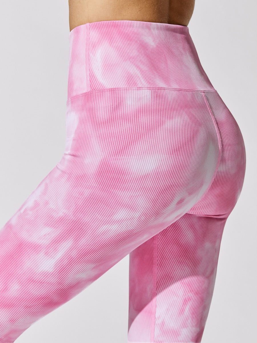 Tie Dye Ribbed 7/8 Legging - Pink Tie Dye sold by Carbon38 product image thumbnail 5