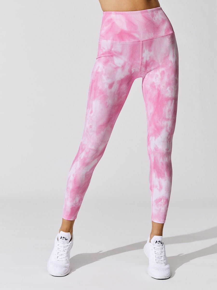 Tie Dye Ribbed 7/8 Legging - Pink Tie Dye sold by Carbon38