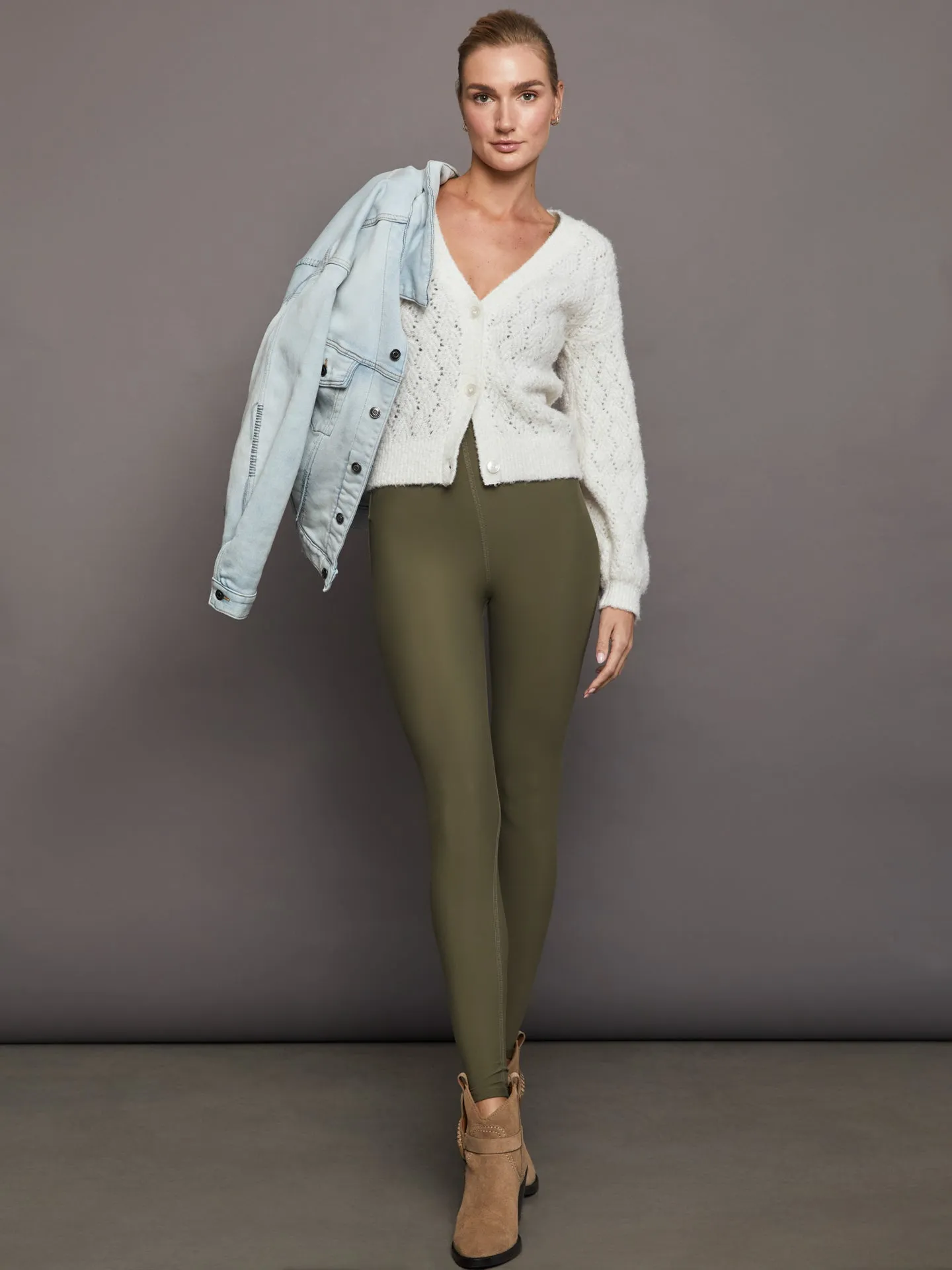 Celeste Boucle V Neck Cardi - Chalk sold by Carbon38 product image thumbnail 5