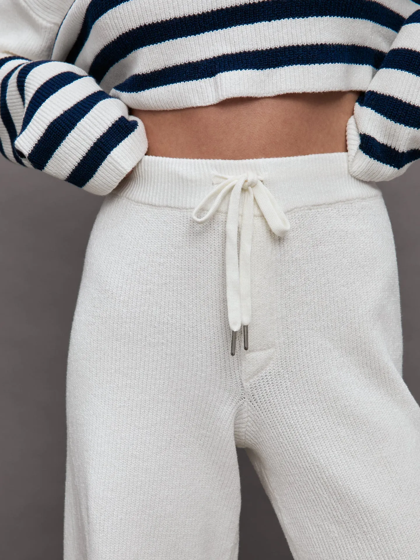 Poe Knit Pant - White / Navy Stripe sold by Carbon38 product image thumbnail 2