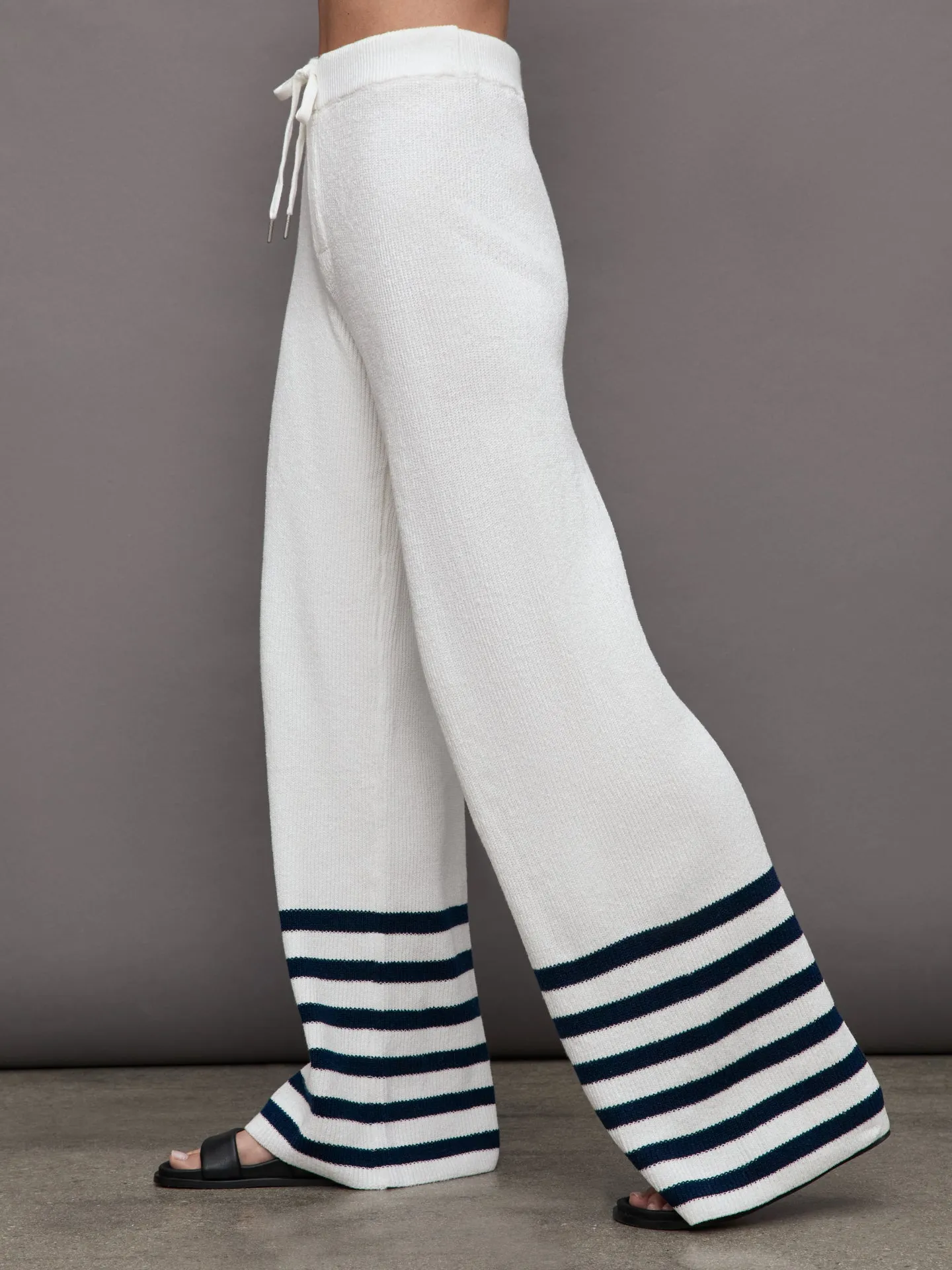 Poe Knit Pant - White / Navy Stripe sold by Carbon38 product image thumbnail 3