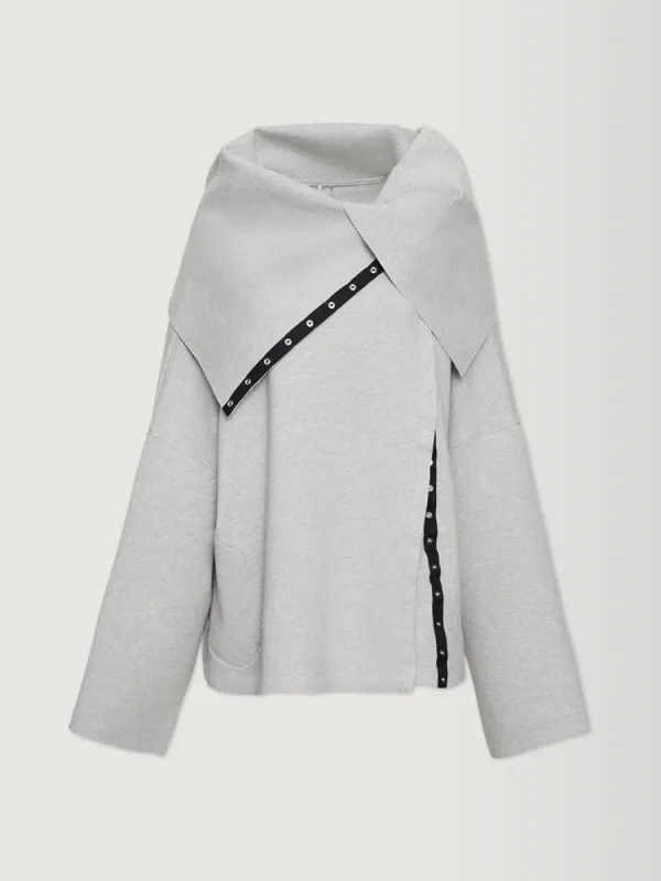 Oversized Side Snap Jacket - Heather Grey sold by Carbon38