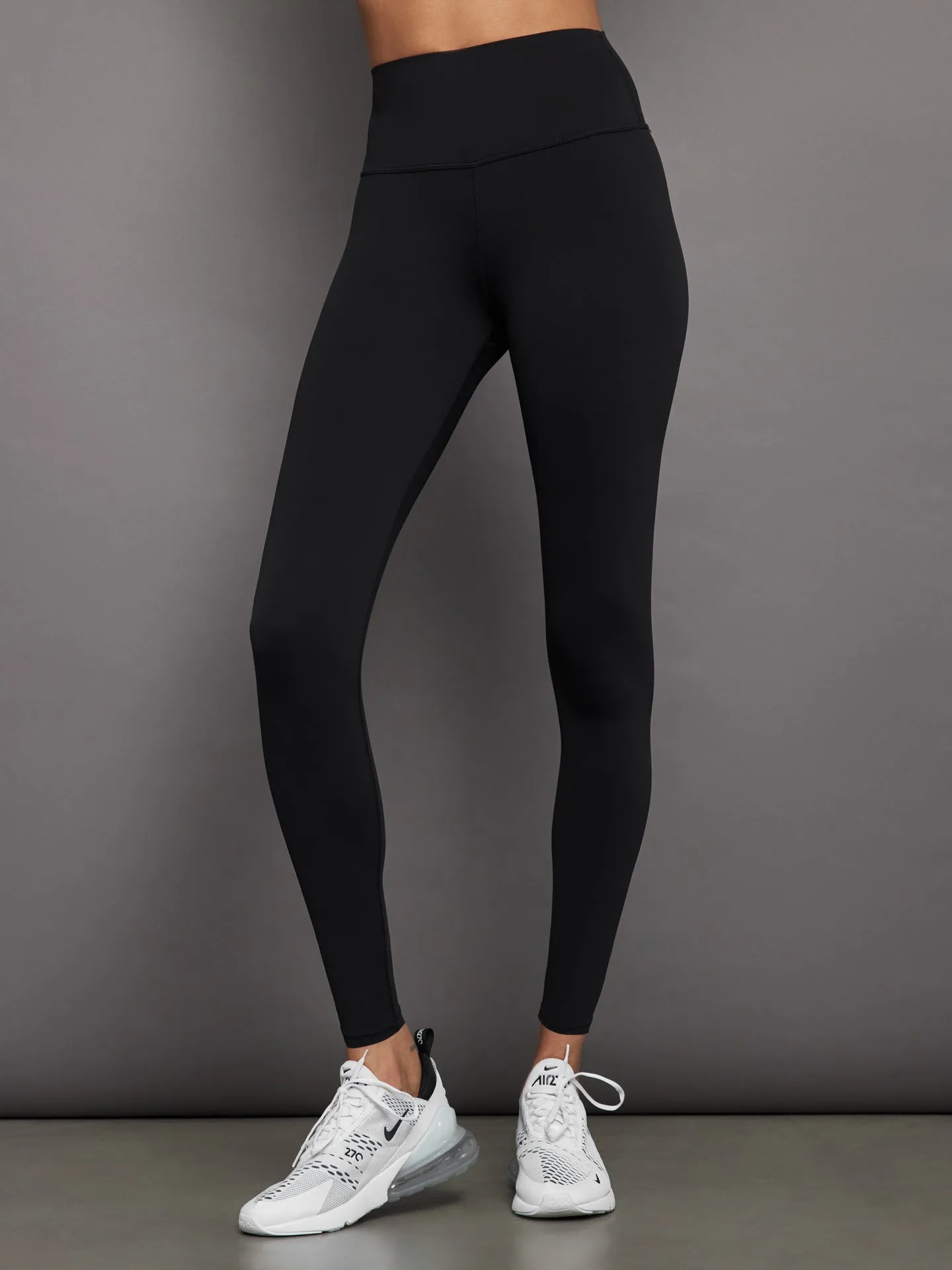 High Rise Full-Length Legging in Diamond Compression - Black sold by Carbon38