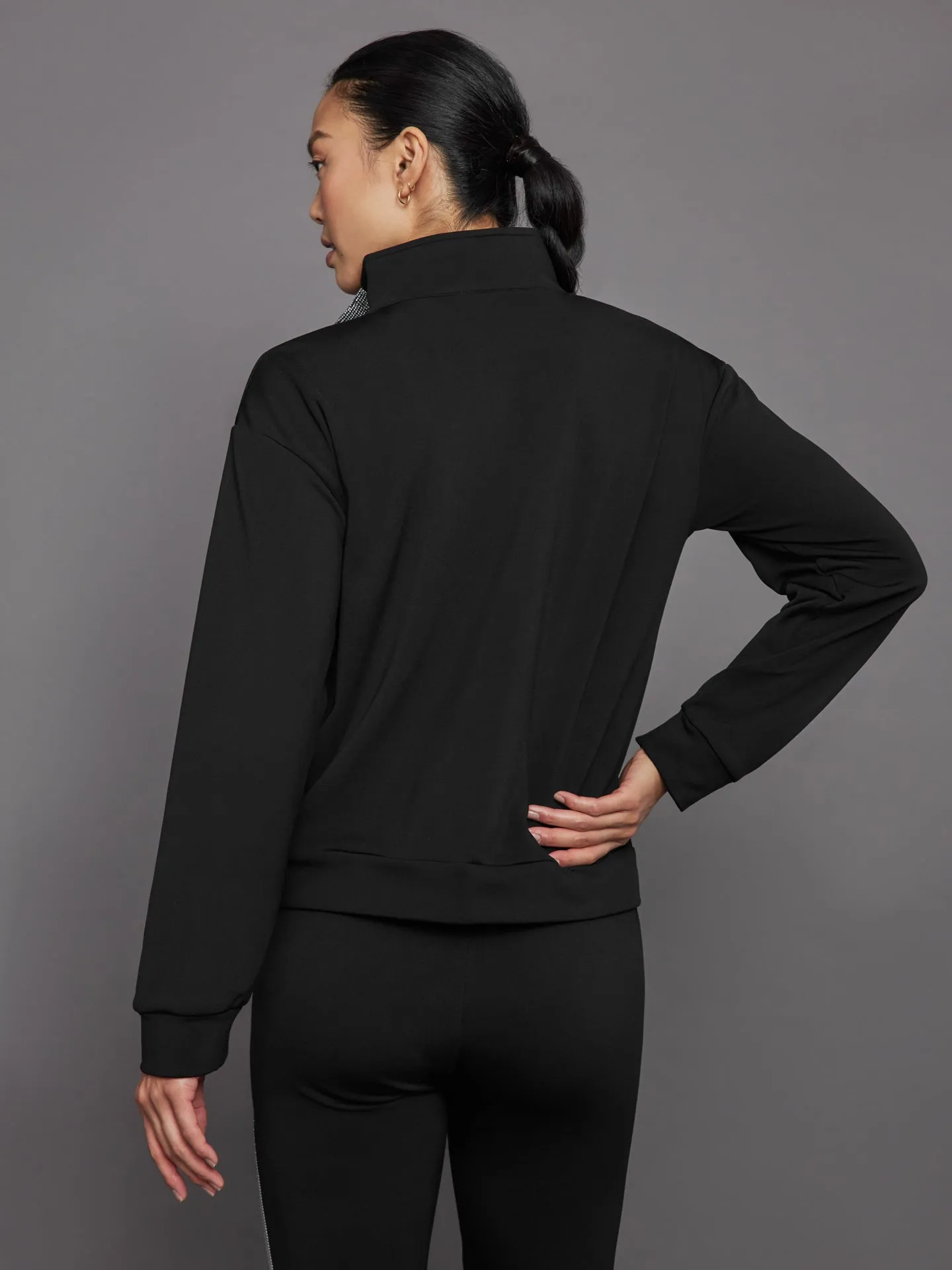 Rhinestone Pullover - Black w/ Silver Rhinestones sold by Carbon38 product image thumbnail 3