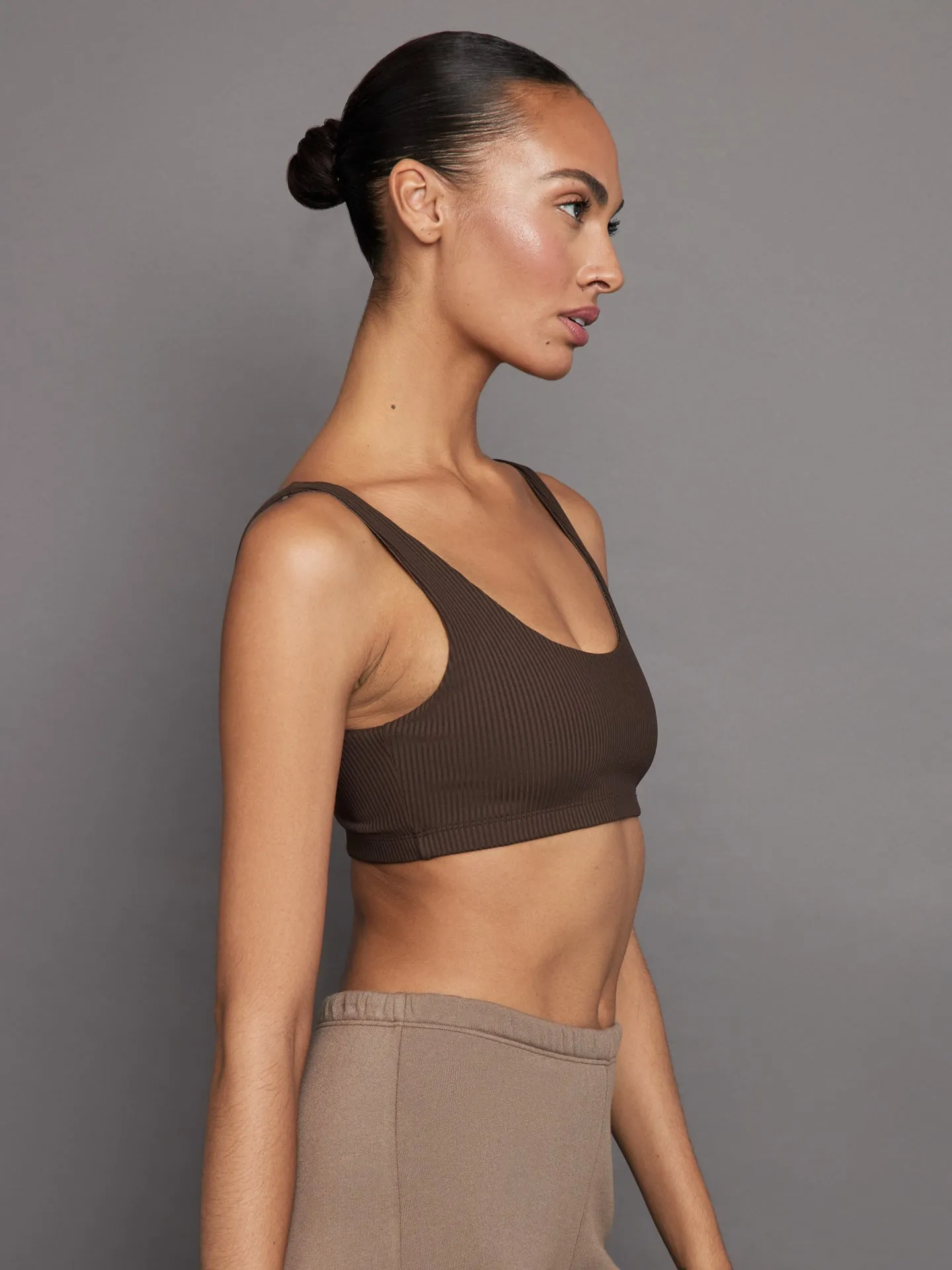 Ribbed Bra - Dark Oak sold by Carbon38 product image thumbnail 3