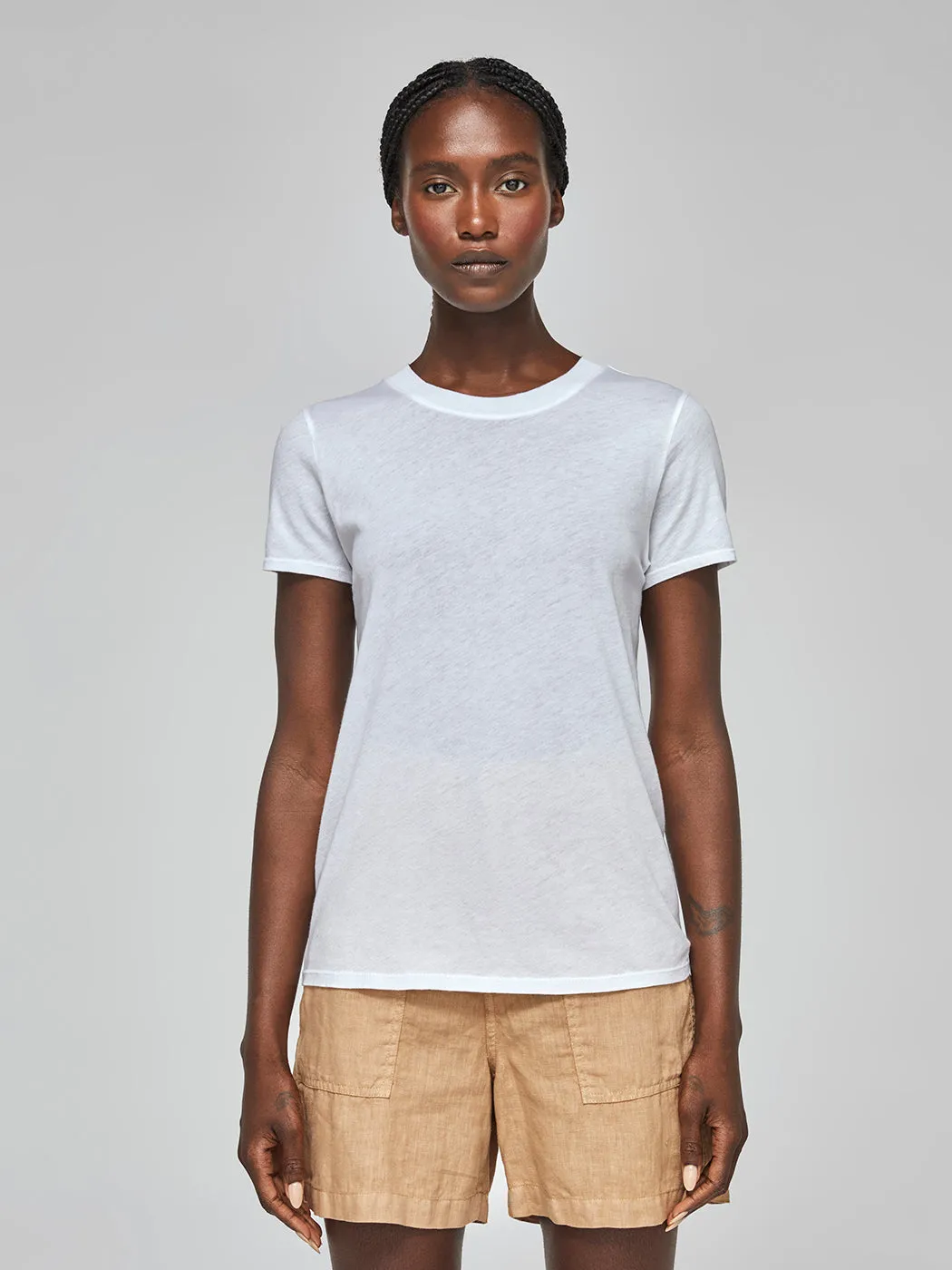 Supima Cotton Perfect Tee - White sold by Carbon38