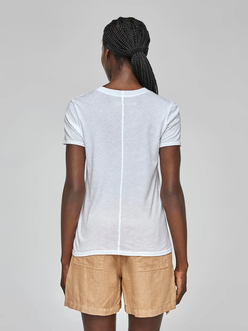 Supima Cotton Perfect Tee - White sold by Carbon38 product image thumbnail 5