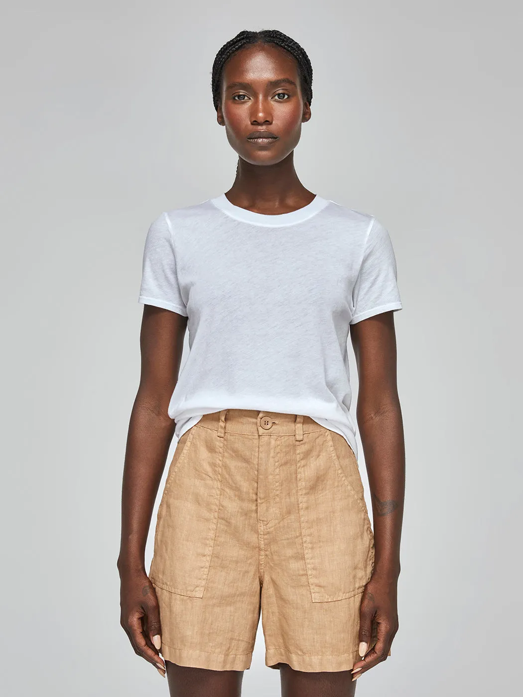 Supima Cotton Perfect Tee - White sold by Carbon38 product image thumbnail 2