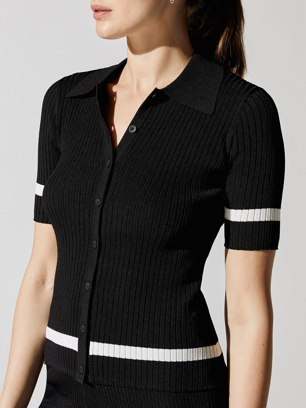 Sweater Polo - Black/White sold by Carbon38 product image thumbnail 4