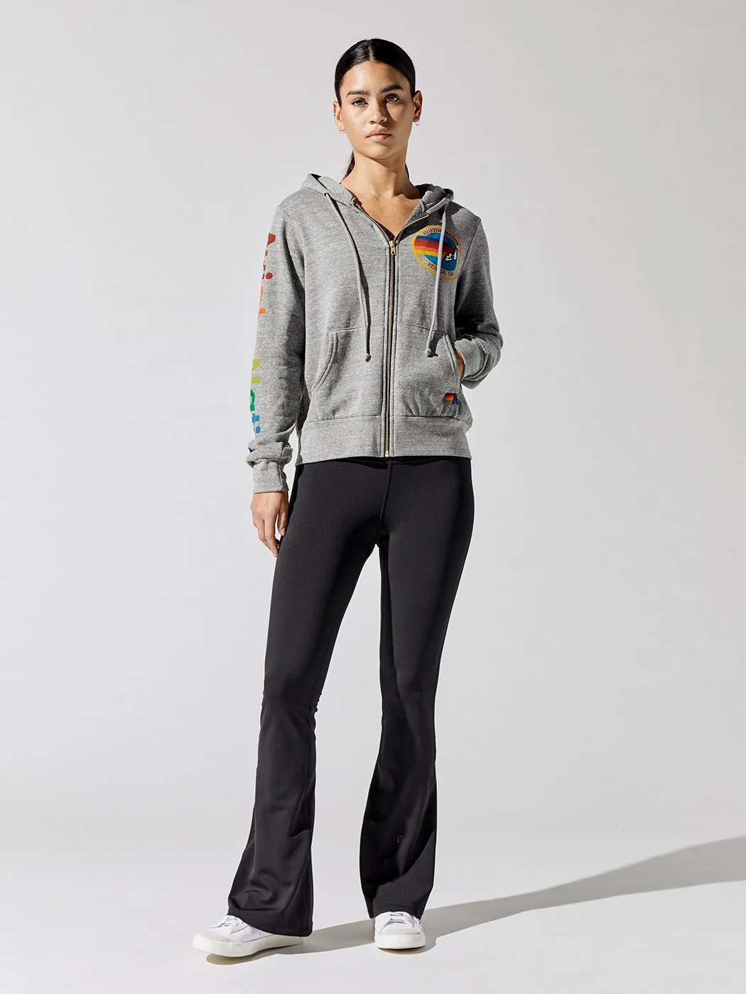 Aviator Nation Zip Hoodie - Heather Grey sold by Carbon38 product image thumbnail 4