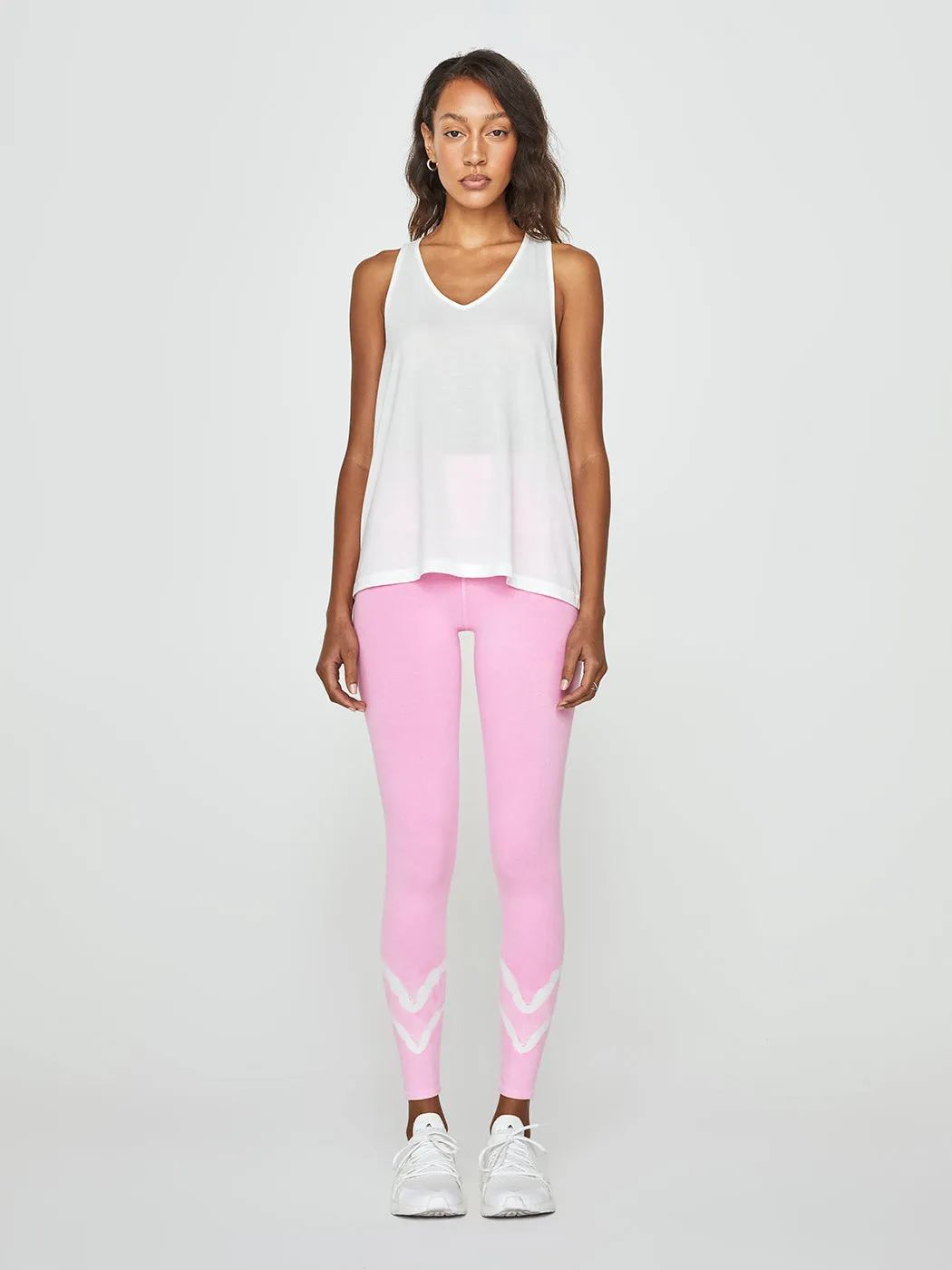 Move Split Back Yoga Vest Top - Lily White sold by Carbon38