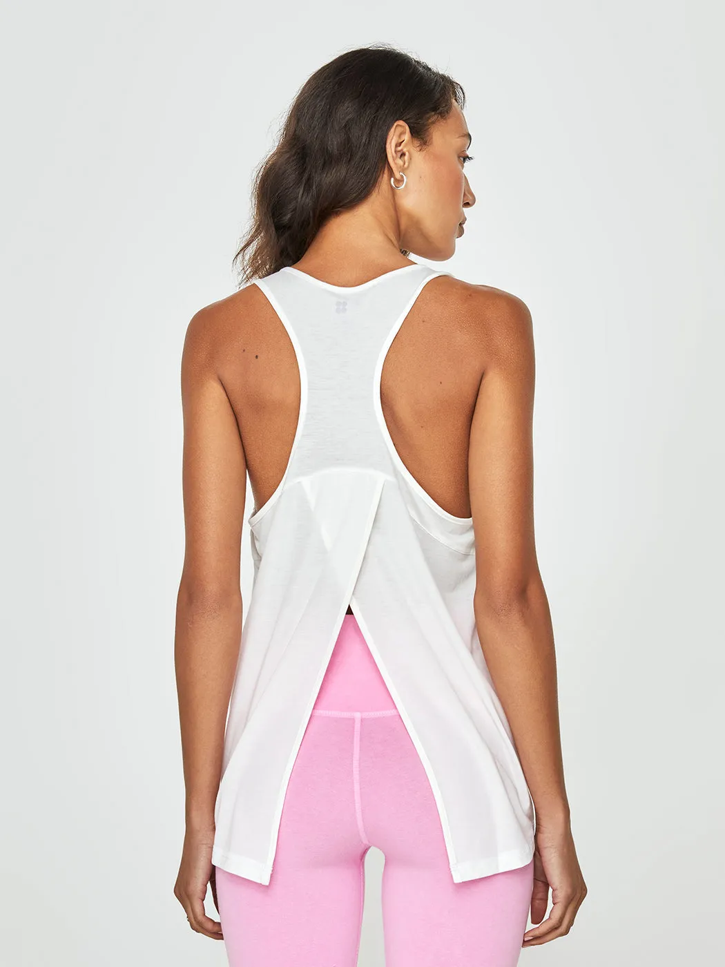 Move Split Back Yoga Vest Top - Lily White sold by Carbon38 product image thumbnail 2