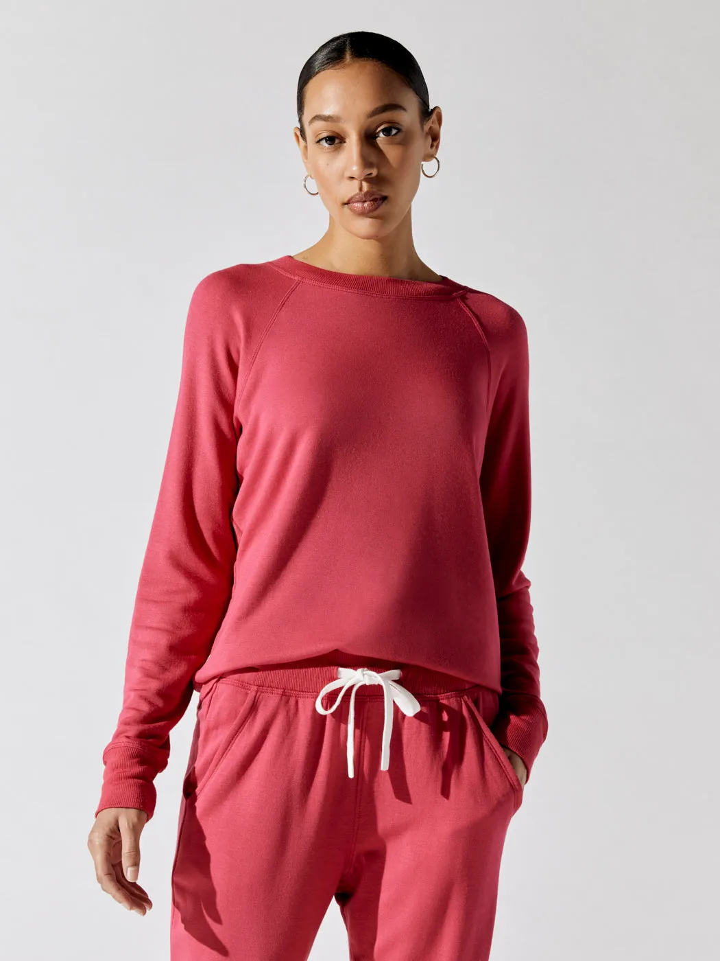 Warm Up Fleece Sweatshirt - Lychee sold by Carbon38 product image thumbnail 2