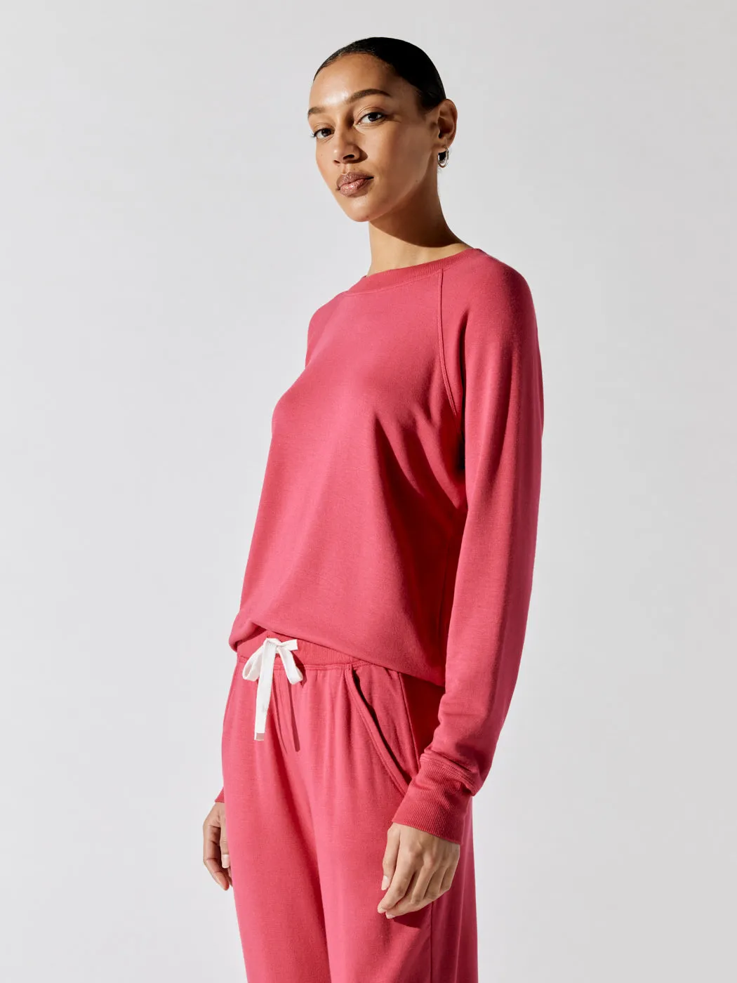 Warm Up Fleece Sweatshirt - Lychee sold by Carbon38 product image thumbnail 3