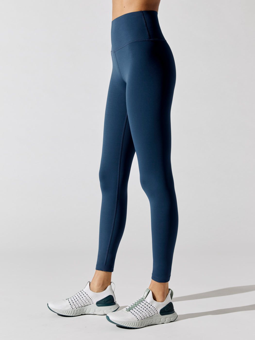 High Rise Full-length Legging In Diamond Compression - French Navy sold by Carbon38