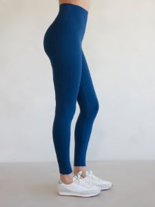 High Rise Full-length Legging In Diamond Compression - French Navy sold by Carbon38