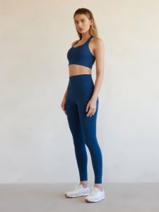 High Rise Full-length Legging In Diamond Compression - French Navy sold by Carbon38