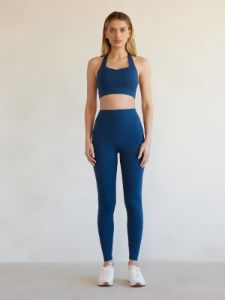 High Rise Full-length Legging In Diamond Compression - French Navy sold by Carbon38