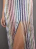 Long Cover Up - WHITE W MULTI STRIPES sold by Carbon38