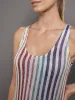 Long Cover Up - WHITE W MULTI STRIPES sold by Carbon38