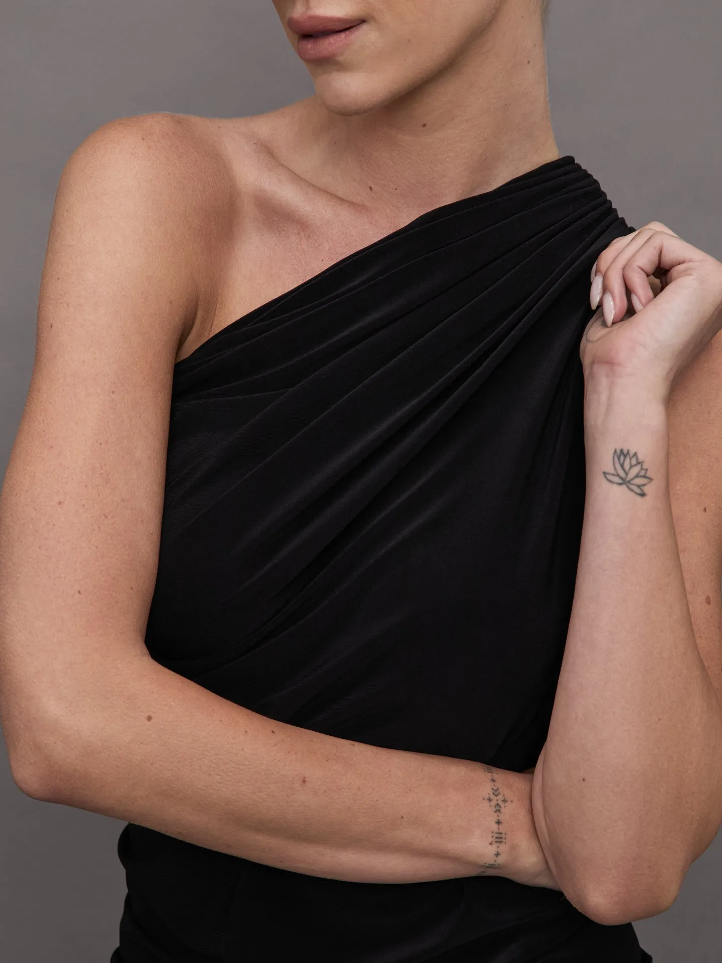 One Shoulder Peasant Top - Black sold by Carbon38 product image thumbnail 5