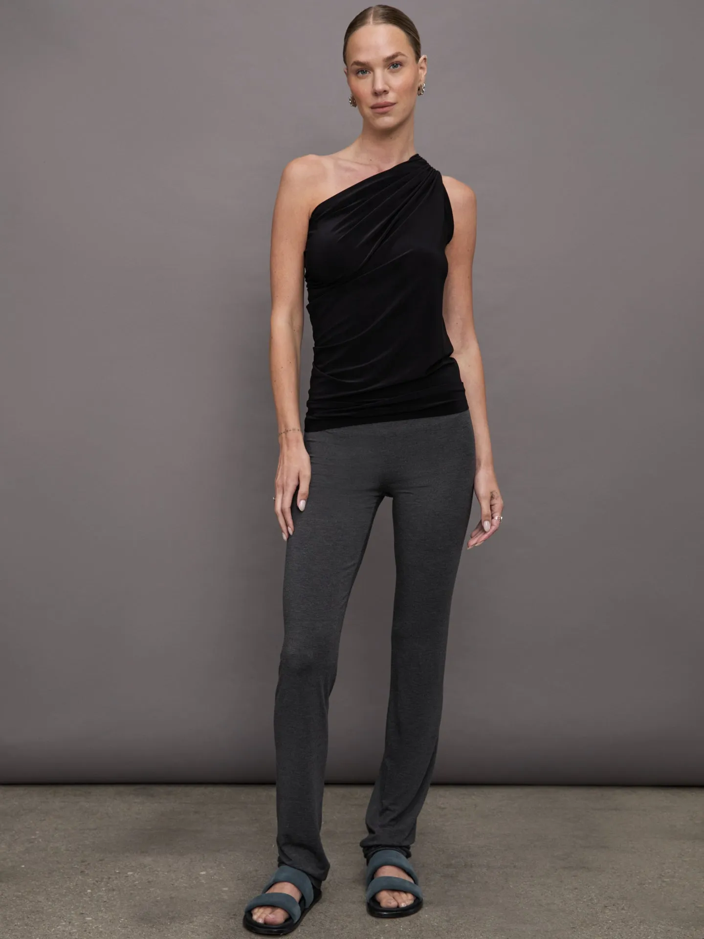 One Shoulder Peasant Top - Black sold by Carbon38 product image thumbnail 2