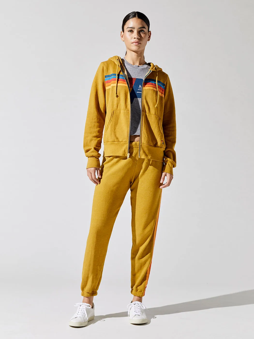 5 Stripe Zip Hoodie - Honey 2 sold by Carbon38 product image thumbnail 2