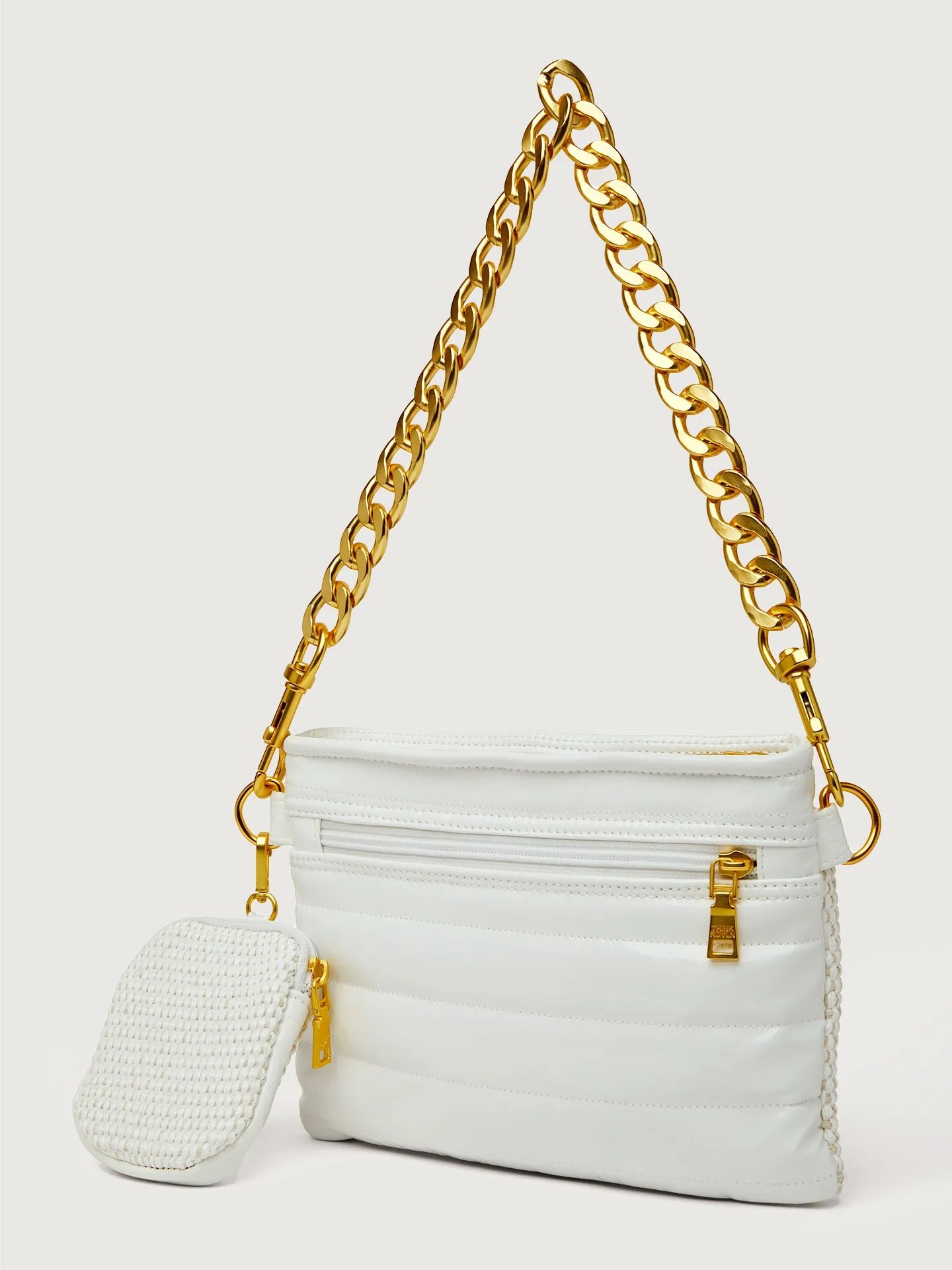 Downtown Crossbody - White Raffia sold by Carbon38