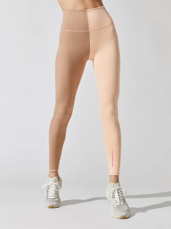 Apricot Colorblock TLC Super-High Band Legging - Two Tone Apricot sold by Carbon38