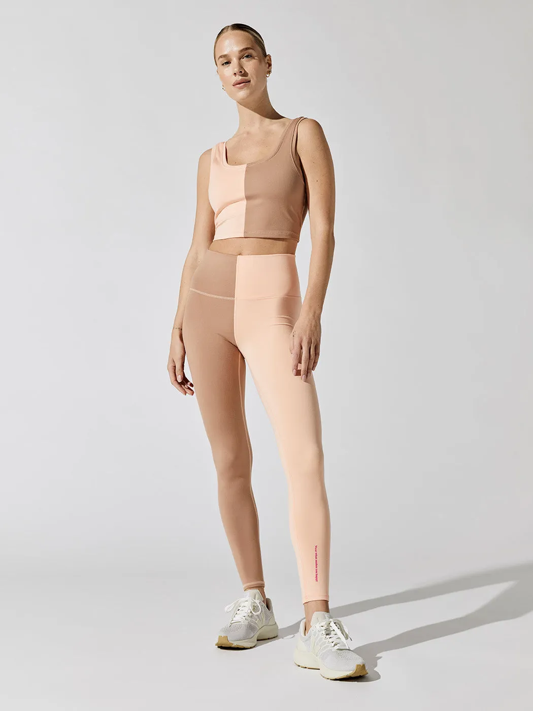 Apricot Colorblock TLC Super-High Band Legging - Two Tone Apricot sold by Carbon38 product image thumbnail 2