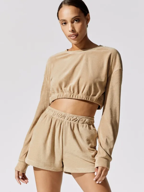 Maxine Sweatshirt - Taupe sold by Carbon38