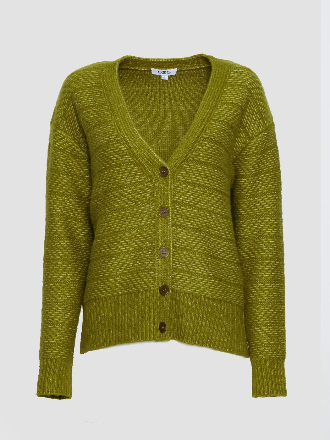 Texture Stripe Cardigan - Fir sold by Carbon38