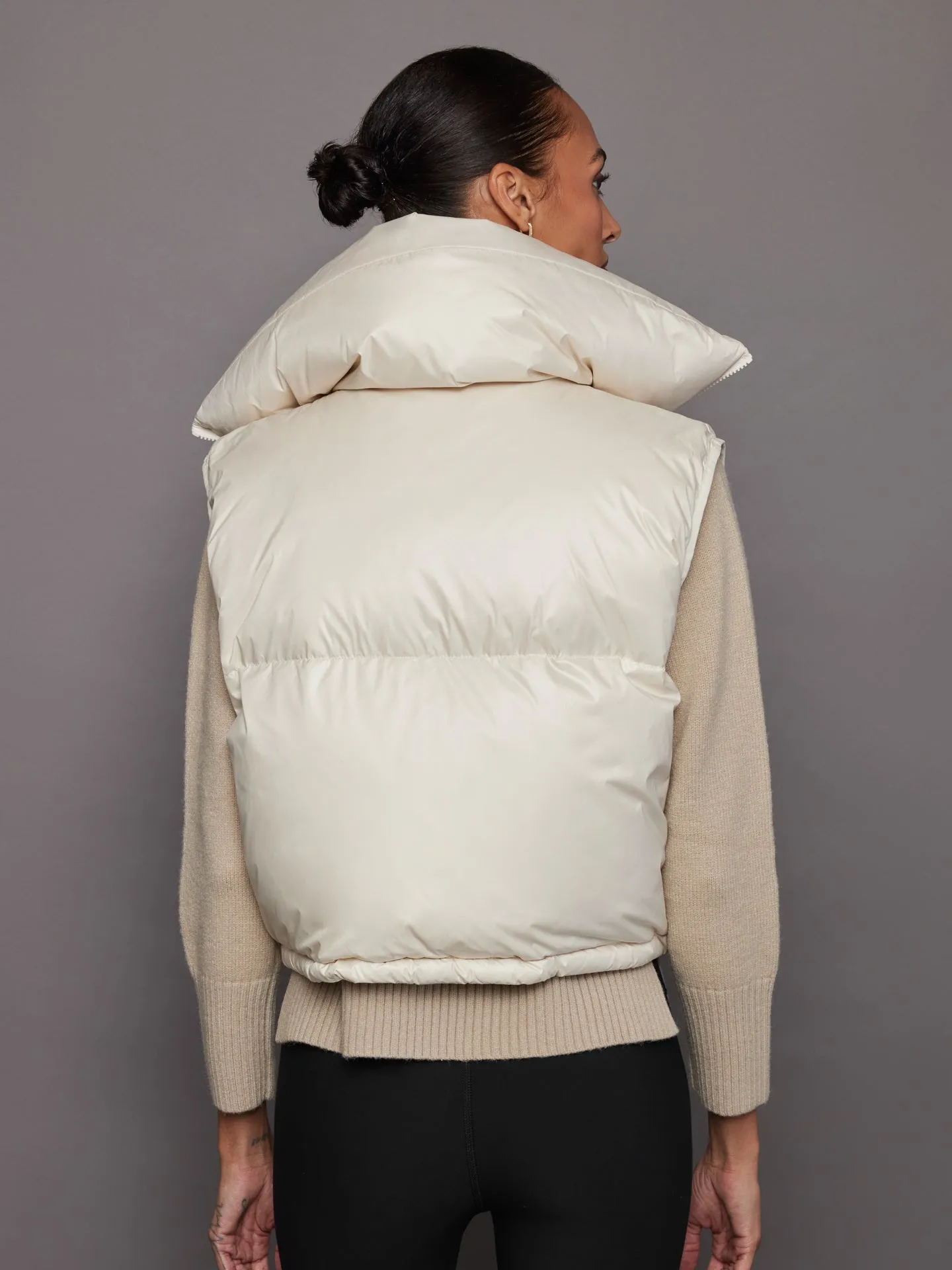 Nylon Puffer Vest - White sold by Carbon38 product image thumbnail 3
