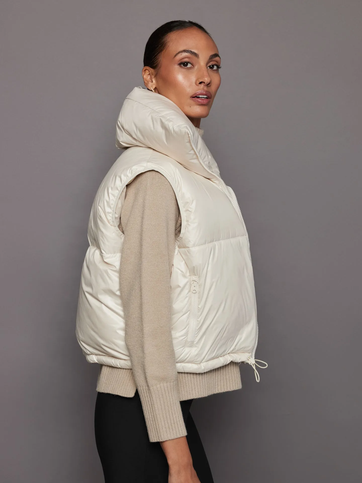 Nylon Puffer Vest - White sold by Carbon38 product image thumbnail 2