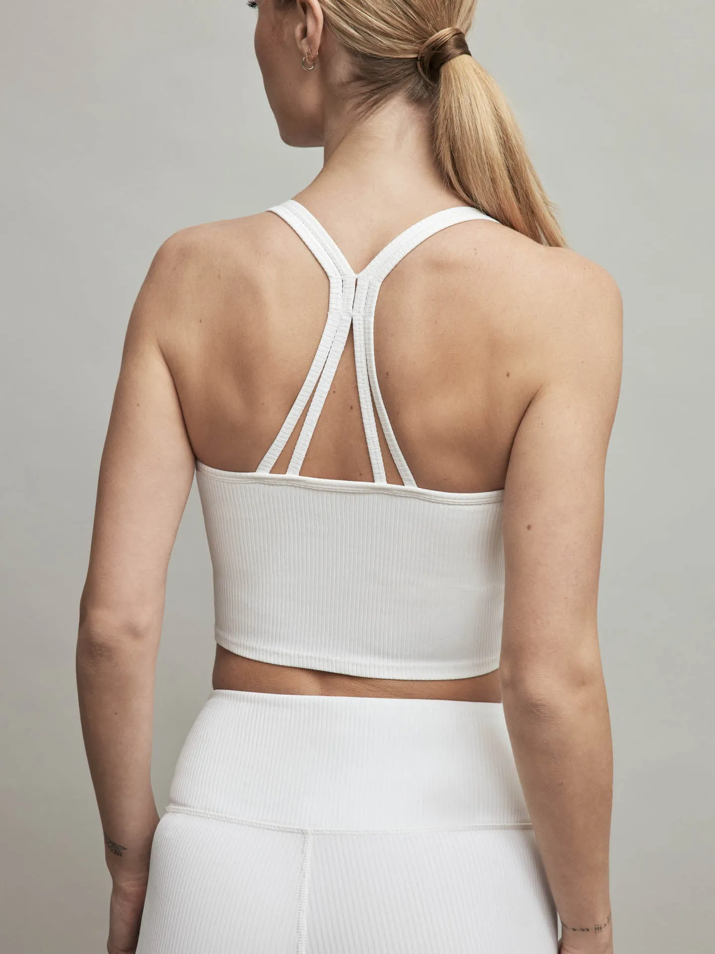 Ribbed Cami Bra - White sold by Carbon38 product image thumbnail 2