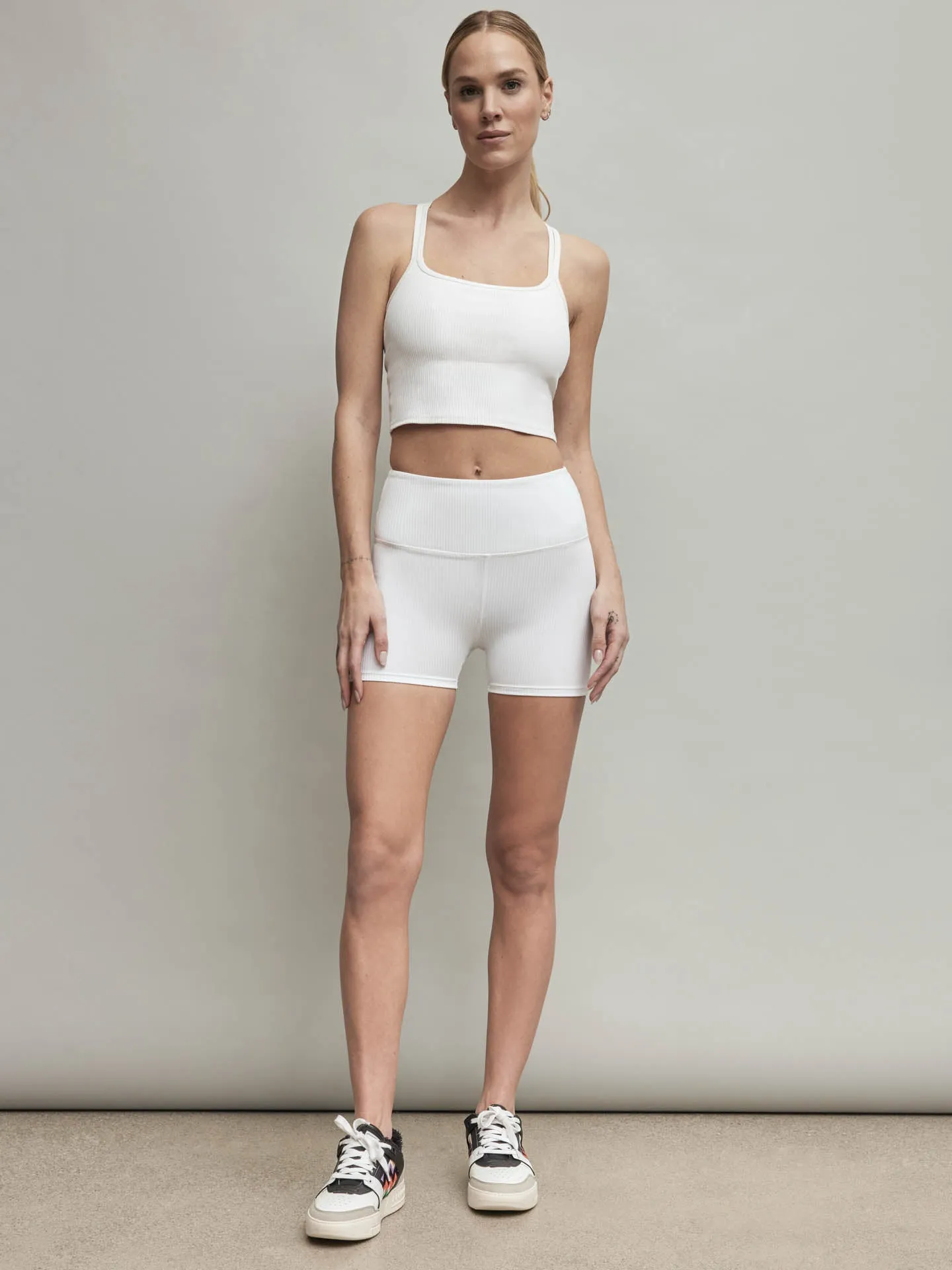 Ribbed Cami Bra - White sold by Carbon38 product image thumbnail 3