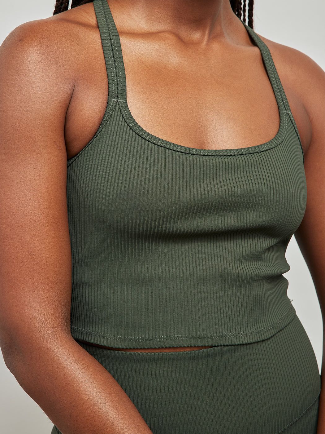 Ribbed Cami Bra - Olive sold by Carbon38 product image thumbnail 4