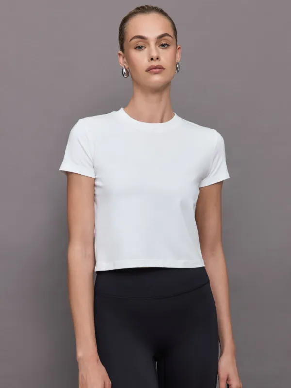 Bowery Boxy Weekend Cotton Tee - White sold by Carbon38