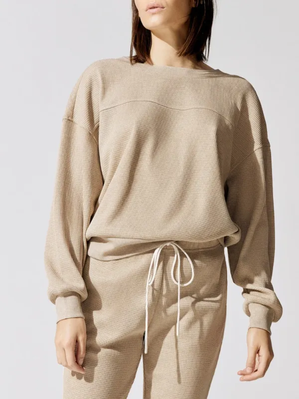 Arvin Sweatshirt - Wheat Marl made by Varley