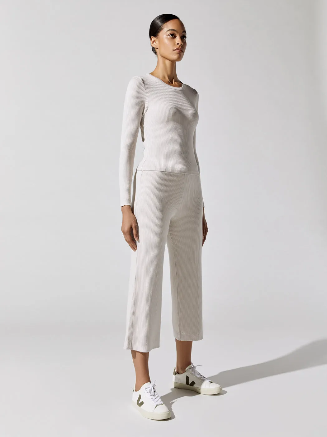 Rib Long Sleeve Top - Almond sold by Carbon38 product image thumbnail 4