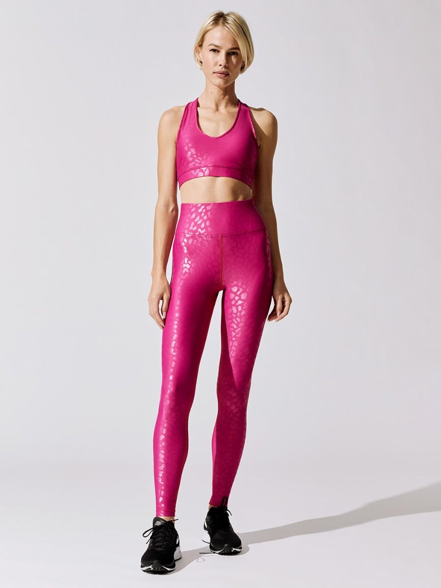 High Rise Full-length Legging in Leopard Takara Shine - Magenta sold by Carbon38 product image thumbnail 2