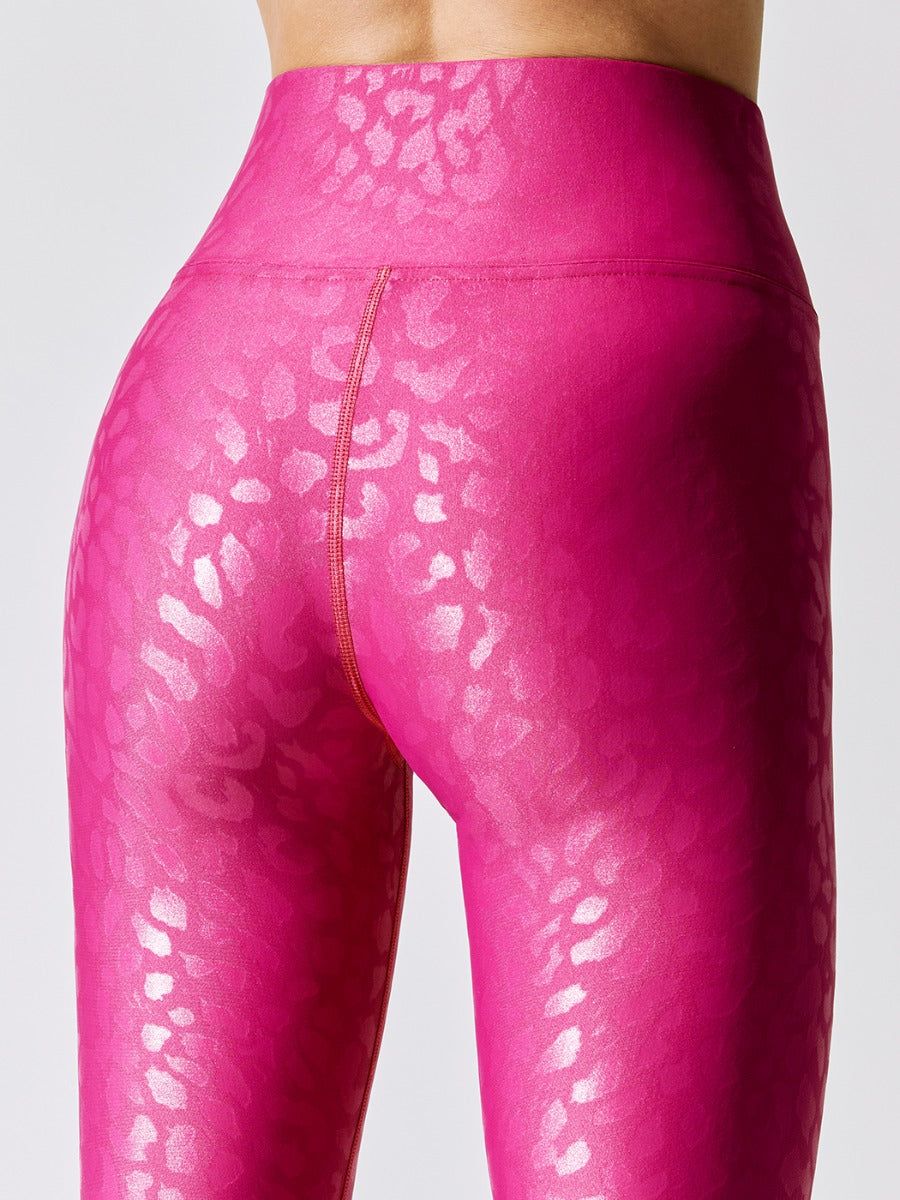 High Rise Full-length Legging in Leopard Takara Shine - Magenta sold by Carbon38 product image thumbnail 5