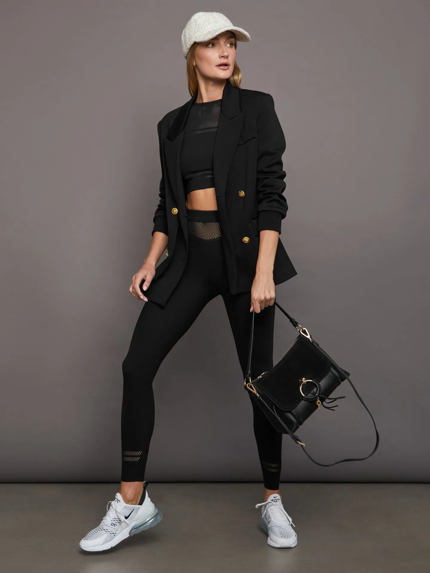 NET LINES LEGGINGS - BLACK sold by Carbon38 product image thumbnail 5