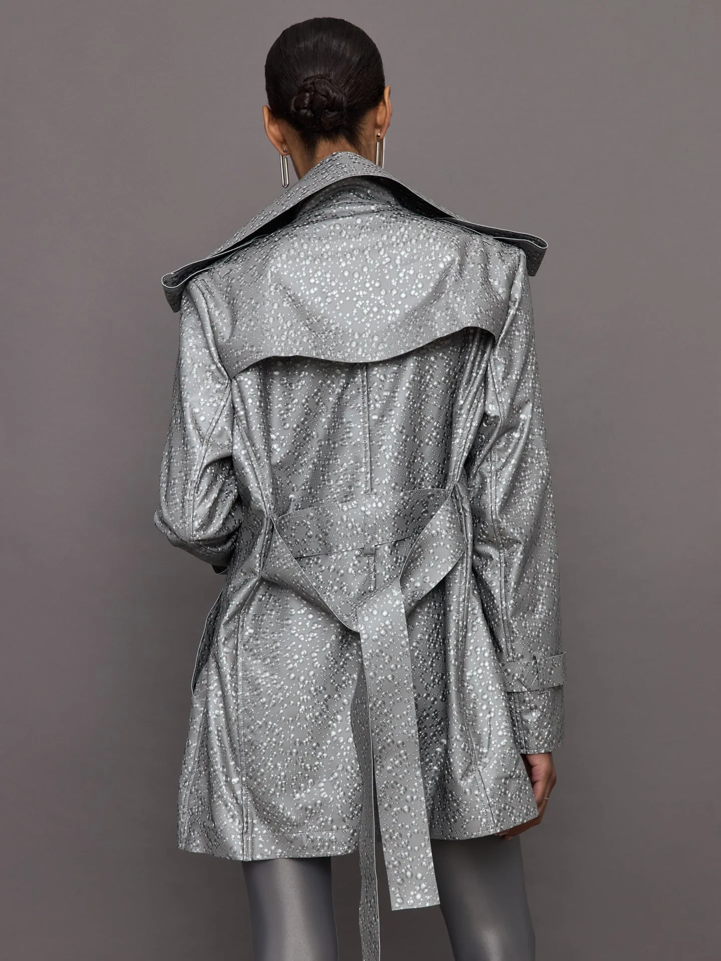 Double Breasted Trench Mini - Silver sold by Carbon38 product image thumbnail 4